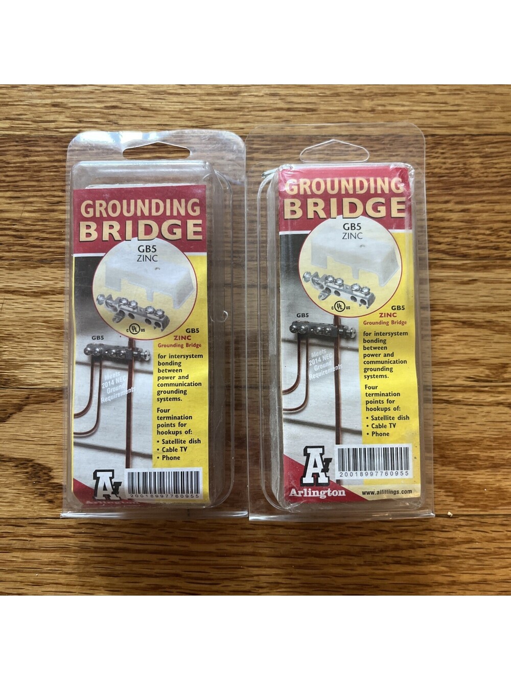 Arlington GB5 Zinc - Intersystem Grounding Bridge - Termination Points Lot Of 2